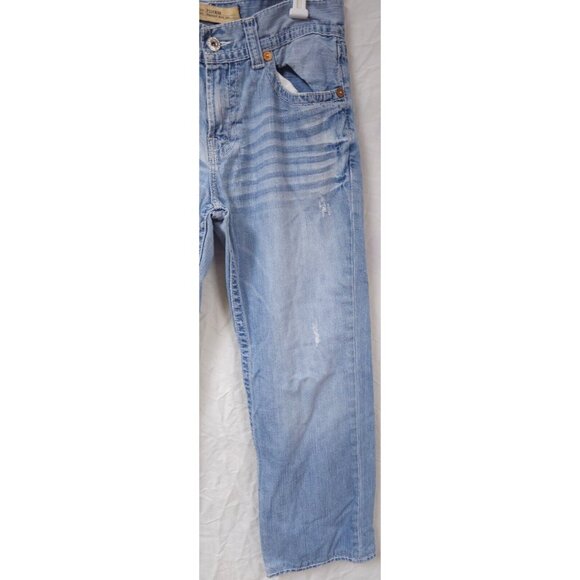 Big Star Mens 33Rx30 Light Wash Distressed Regular Fit Boot Cut Pioneer Jeans - Picture 3 of 12